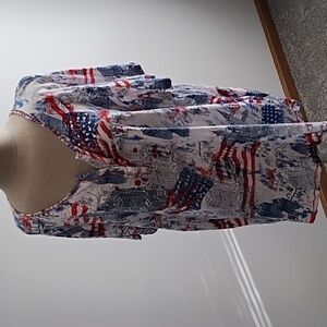 4/$18 NWOT Onque Casual Patriotic Tee